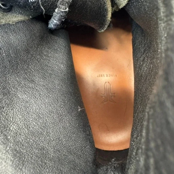 Frye George Adirondack Mens 8.5 Suede Leather Wingtip Lace Up Boots Olive Black - Picture 12 of 16